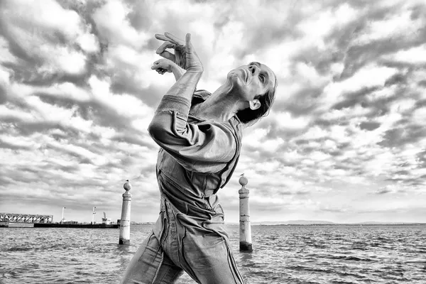 Dramatic Figure Skyward by Josefina Melo