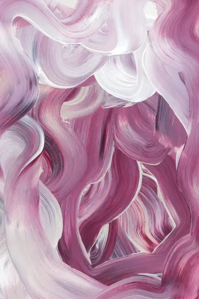 Expressive Pink and White Brushstrokes by uplusmestudio