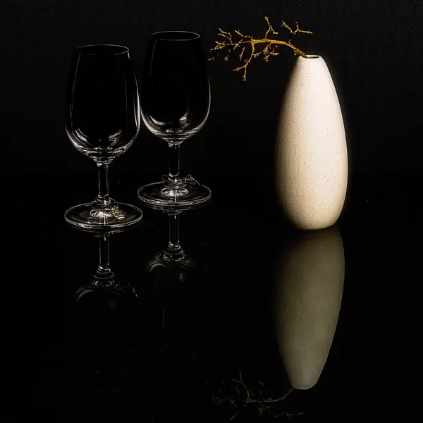 Elegant Glassware Still Life by Rob Ryan