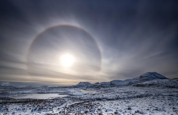 Majestic Winter Sun Halo by Anne Berger