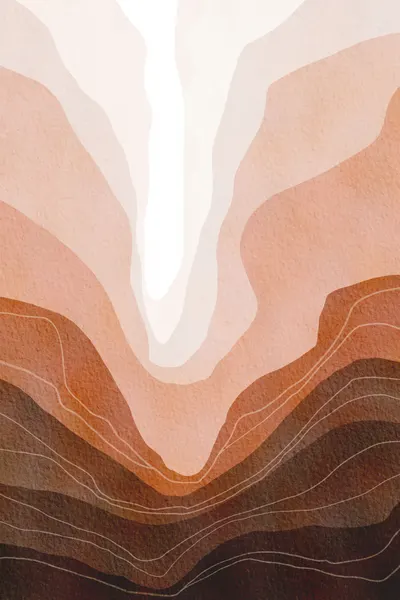 Earthy Mountain Layers by Melloi Art Prints