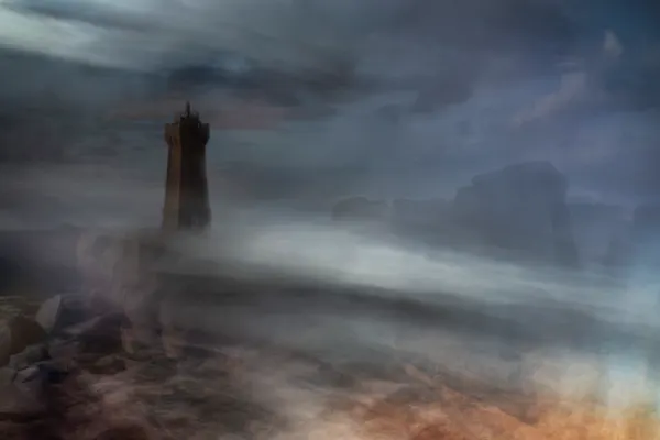Moody Lighthouse Mist by Liesbeth van Asselt