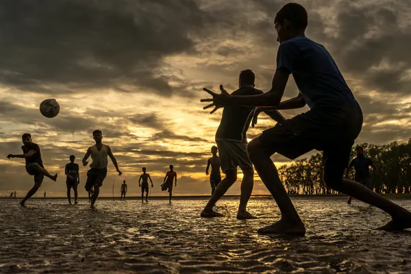 Sunset Soccer Game by Anisur Rahman