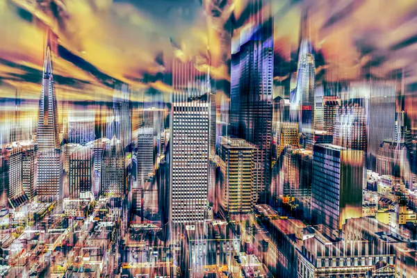 Dynamic Urban Sunset by Dieter Walther
