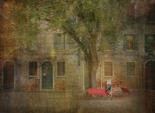 Pensive Woman Bench by Anette Ohlendorf