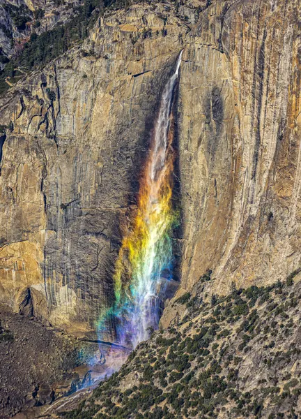 Sunlit Rainbow Waterfall by Ning Lin
