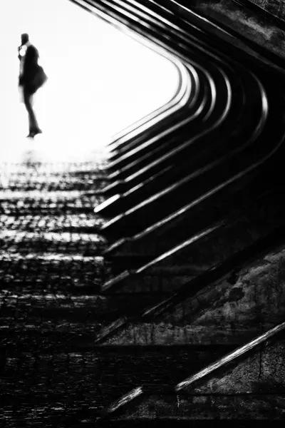 Man Ascending Stairs by Laura Mexia