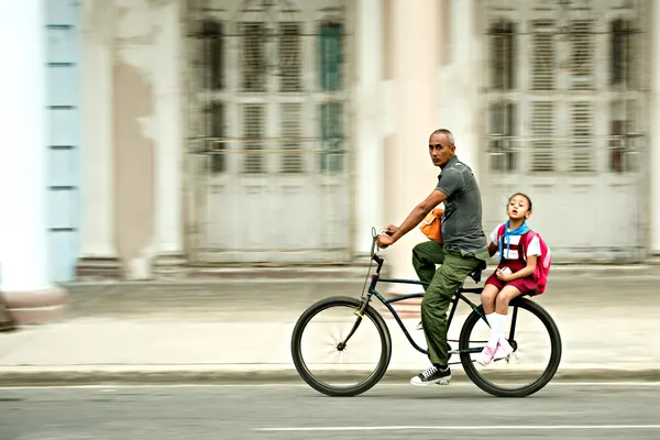 Man And Child City Ride by Luca Domenichi