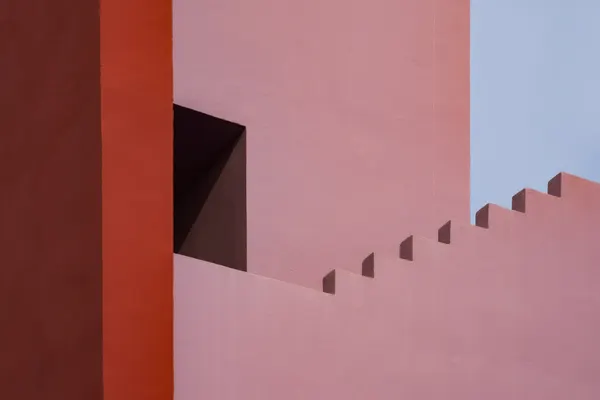 Geometric Pink Steps by Linda Wride