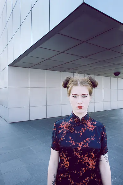 Stylish Cheongsam Urban Portrait by Damiano Serra