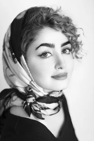 Elegant Woman With Scarf by Saeed Zamani