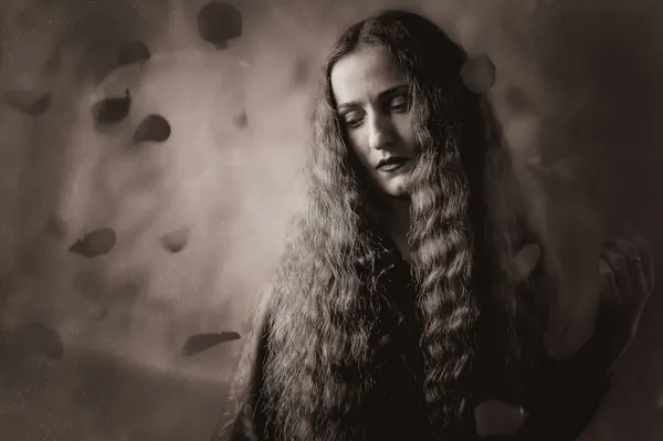 Wistful Petals Portrait by iuliana pasca
