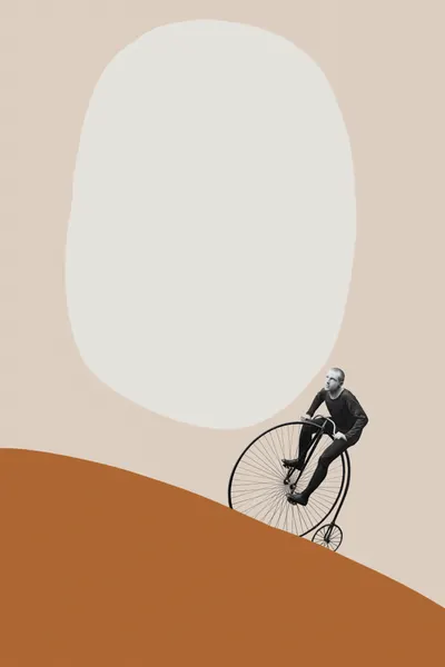 Penny Farthing Uphill Climb by Marja van den Hurk