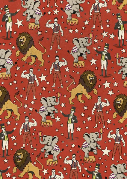 Vintage Circus Pattern by Nicholas