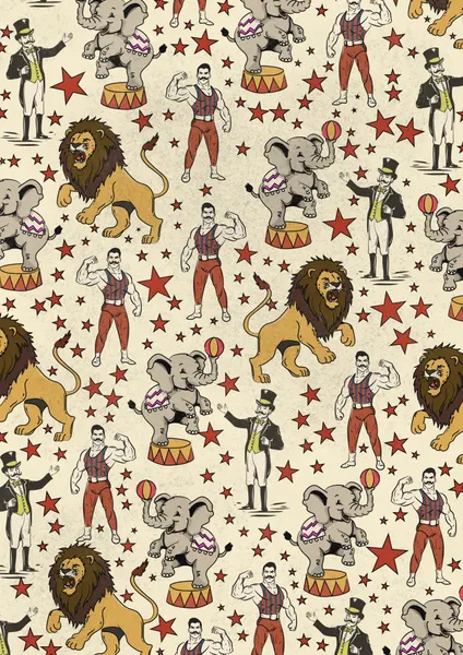 Vintage Circus Pattern by Nicholas