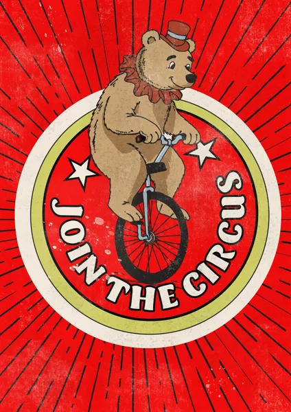 Circus Bear Unicycle Act by Nicholas