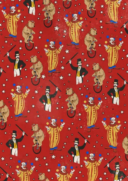 Vintage Circus Pattern by Nicholas