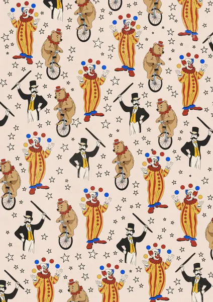 Whimsical Circus Pattern by Nicholas