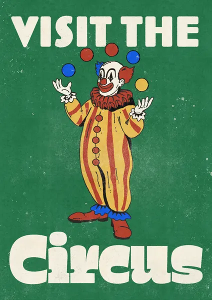 Retro Juggling Clown by Nicholas