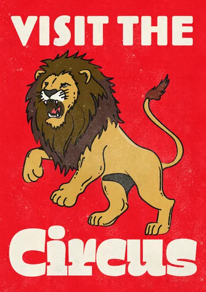 Vintage Circus Lion by Nicholas