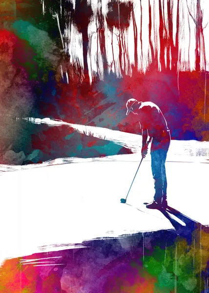 Golf Player Sport Art (1) by Justyna Jaszke
