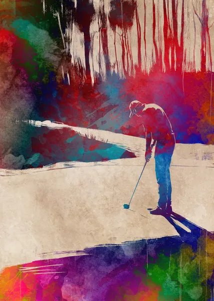 Colorful Golf Swing by Justyna Jaszke