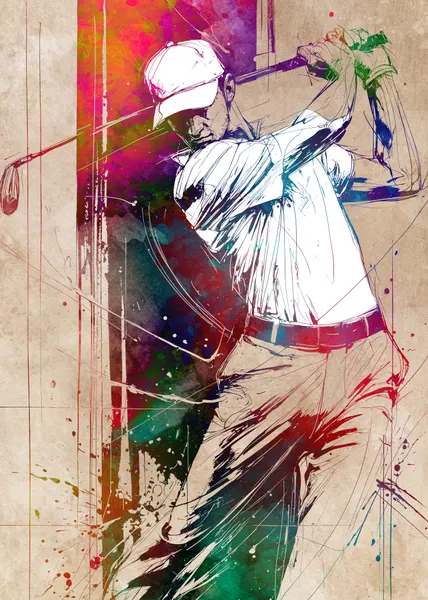 Dynamic Golfer Swing by Justyna Jaszke