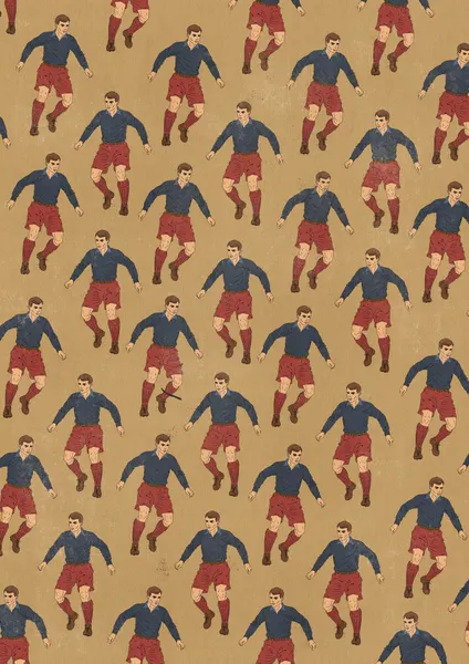 Vintage Football Players by Nicholas