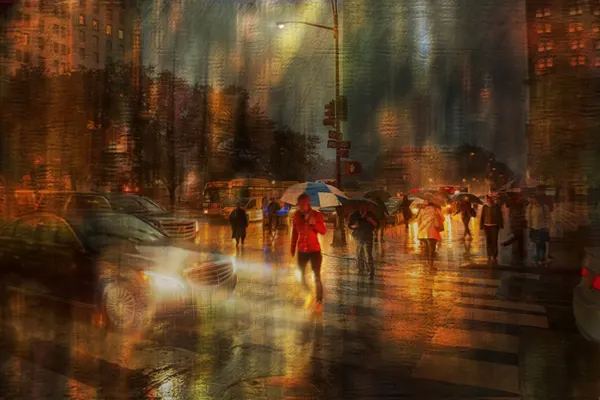 Rainy City Night by Anette Ohlendorf