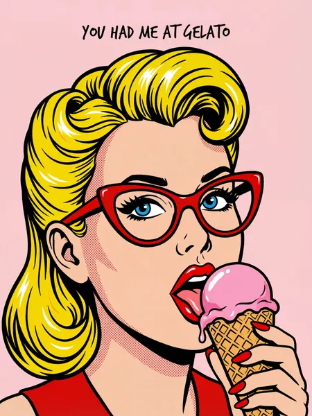Retro Girl Gelato by Andreas Magnusson