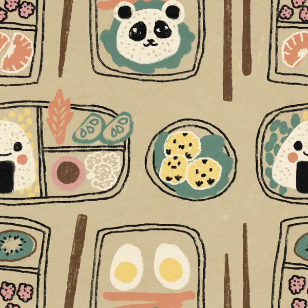 Panda Onigiri Bento by Raipa Studio