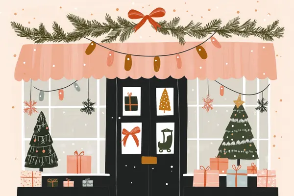 Festive Christmas Storefront by Mathieu