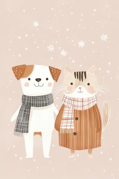 Cozy Winter Friends by Mathieu