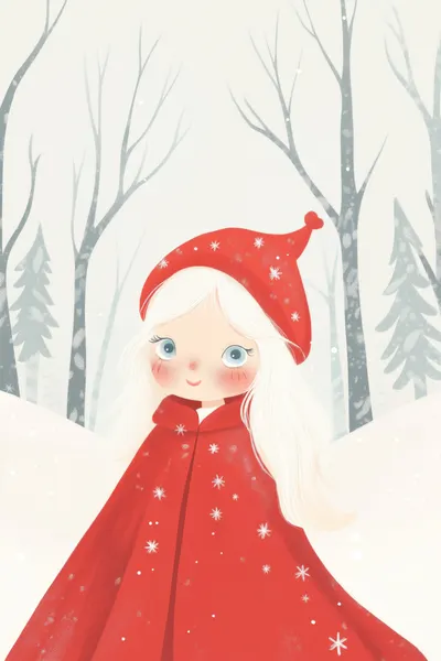 Charming Winter Girl by Mathieu
