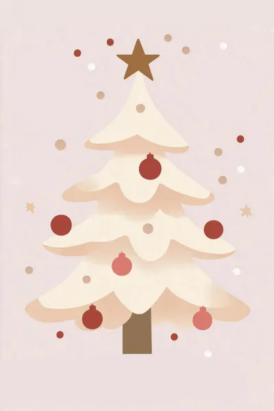 Soft Pink Christmas Tree by Mathieu