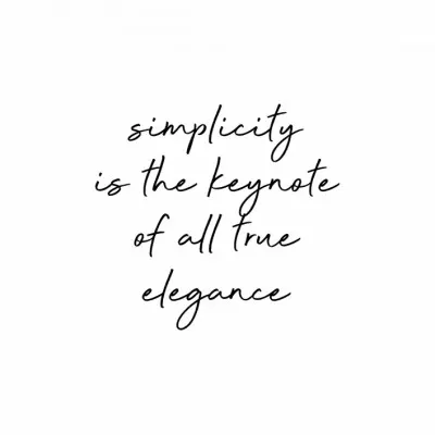 Elegant Simplicity Quote, wall art by Orara Studio