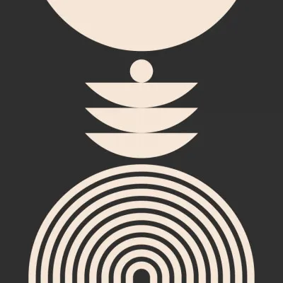 Serene Geometric Balance, wall art by Little Dean
