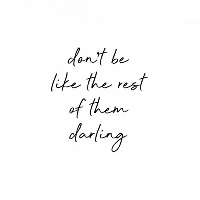Unique Darling Script Quote, wall art by Orara Studio