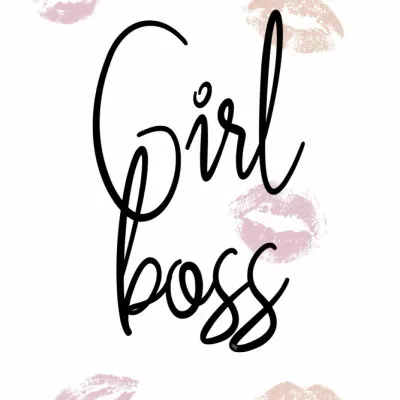 Girl Boss Kisses, wall art by Martina