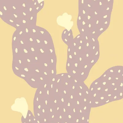 Purple Cactus Bloom, wall art by Pictufy Studio