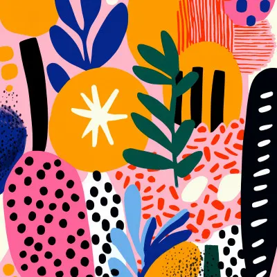 Vibrant Flora Dream, wall art by Treechild