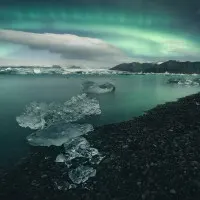 Aurora Over Glacial Lagoon, wall art by Antonio Carrillo Lopez