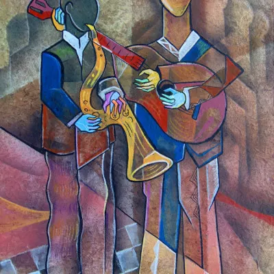 Abstract Jazz Musicians, wall art by Ricardo Maya