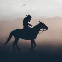 Cowboy Sunset Ride, wall art by M. Emre Erol