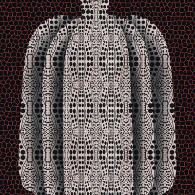 Modern Polka Dot Pumpkin, wall art by Little Dean