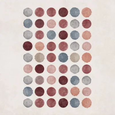 Vintage Dot Spectrum, wall art by Emel Tunaboylu