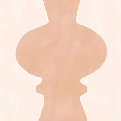 Organic Peach Vase, wall art by Elena Ristova