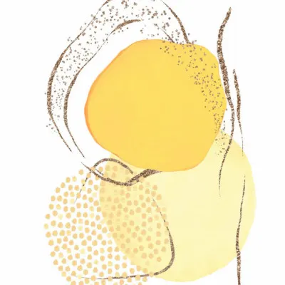Warm Abstract Shapes, wall art by Sally Ann Moss