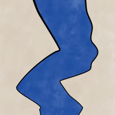 Blue Abstract Body, wall art by Elena Ristova