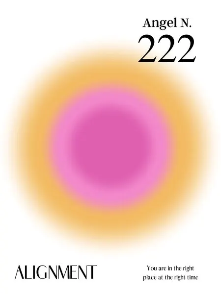 Angel Number 222 Aura, wall art by Amélie